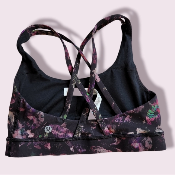Lululemon Free To Be Serene Floral Bra Illusion Antique White Multi Luxtreme - Picture 3 of 6